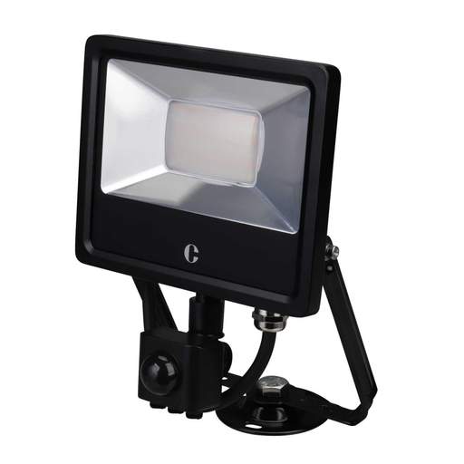 Collingwood 30W LED Tri-Colour Floodlight with PIR Black