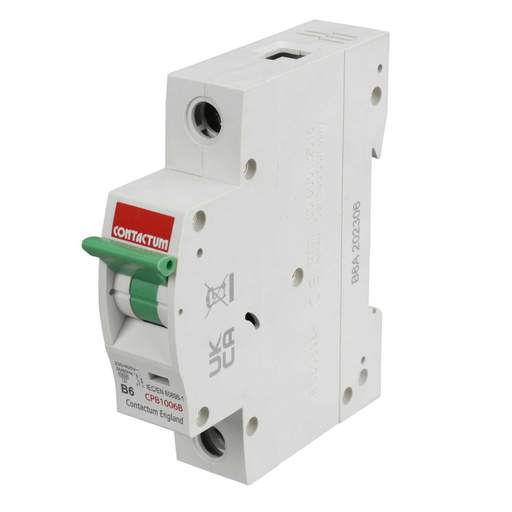 Contactum 6A Single Pole 10kA B Curve MCB