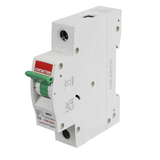 Contactum 6A Single Pole 10kA C Curve MCB
