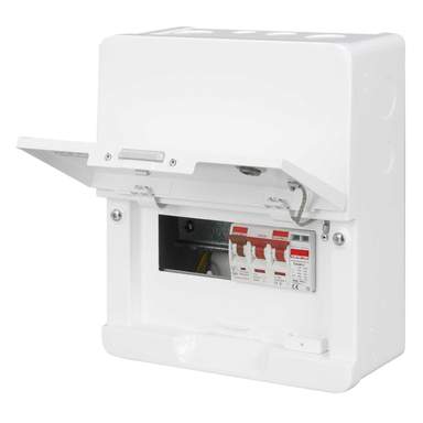 Contactum 4 Way 100A Isolator Incomer Metal Clad Consumer Unit with ...