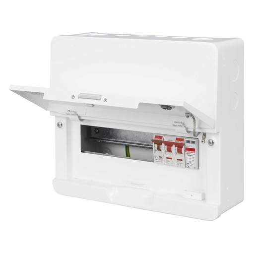 Contactum 8 Way 100A Isolator Incomer Metal Clad Consumer Unit with ...