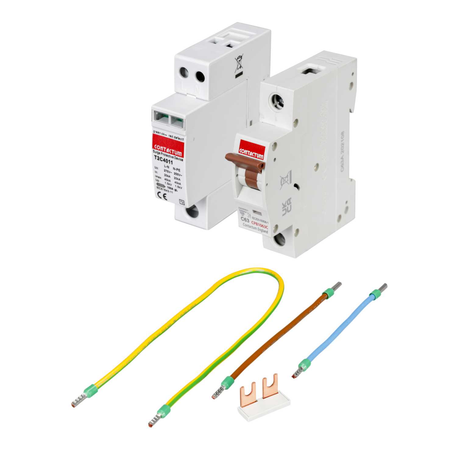 Neutral Type Contactum 40kA 1 Module Single Pole and Neutral Type 2 Surge Protection ...