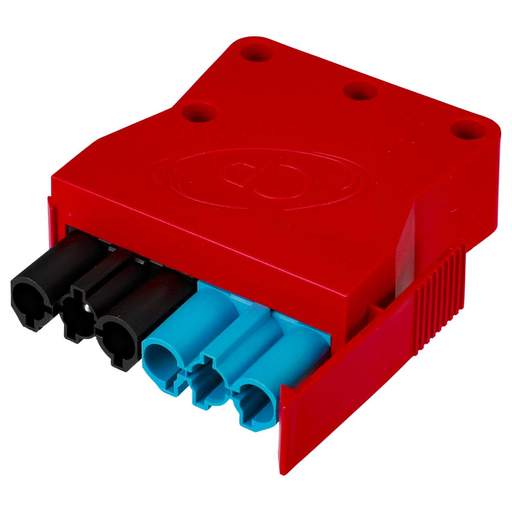 CP Electronics Legrand Vitesse 6 Pole Luminaire Connector Red Plug Black / Blue Coded