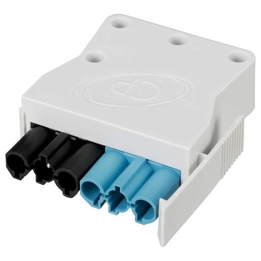 CP Electronics Legrand Vitesse 6 Pole Luminaire Connector White Plug Black / Blue Coded