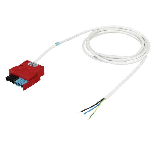 CP Electronics Legrand Vitesse 3m 3 Core Emergency Luminaire Lead Red Plug Black / Blue Coded