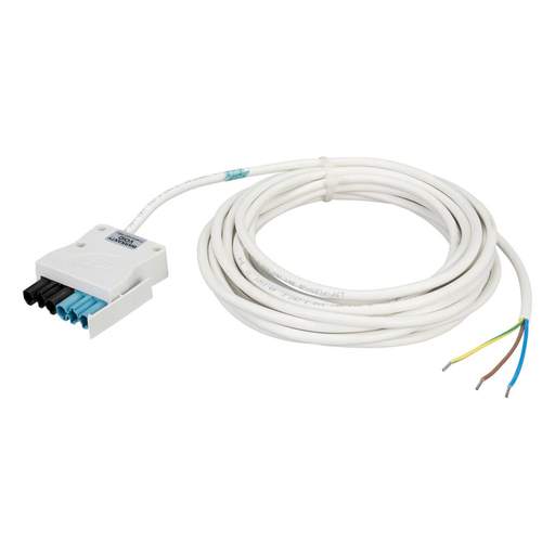 CP Electronics Legrand Vitesse 8m 3 Core Luminaire Lead White Plug Black / Blue Coded