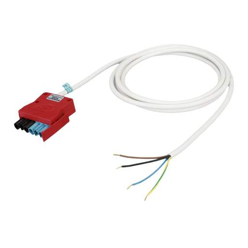 CP Electronics Legrand Vitesse 3m 4 Core Luminaire Lead Red Plug Black / Blue Coded