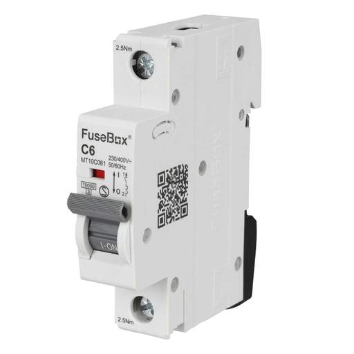Fusebox 6A Single Pole 10kA C Curve MCB