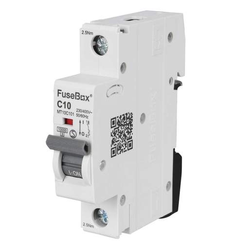 Fusebox 10A Single Pole 10kA C Curve MCB