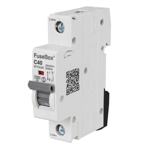 Fusebox 40A Single Pole 10kA C Curve MCB