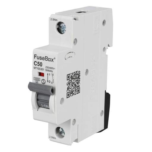 Fusebox 50A Single Pole 10kA C Curve MCB