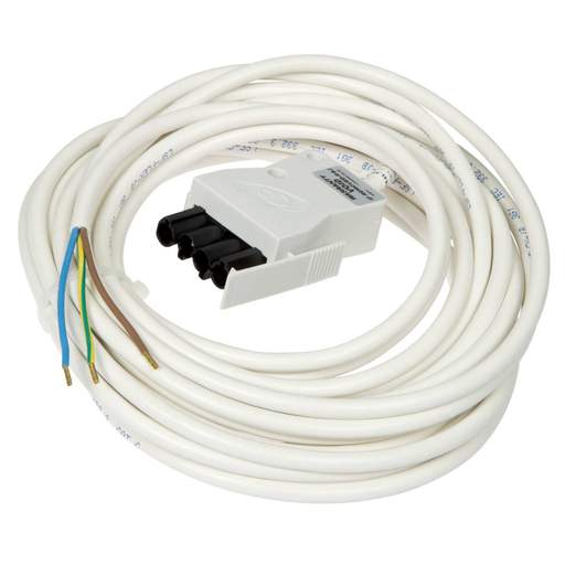 CP Electronics Legrand Vitesse 8m 3 Core Luminaire Lead White Plug