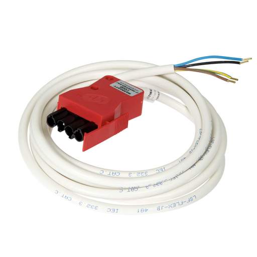 CP Electronics Legrand Vitesse 3m 4 Core Luminaire Lead Red Plug