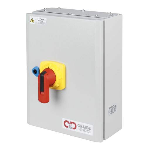 Craig & Derricott 125A TP+N Metal Isolator Switch Disconnector