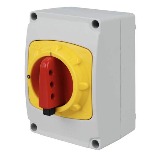 Craig & Derricott 25A 4 Pole Die-Cast Aluminium Rotary Isolator Switch IP66
