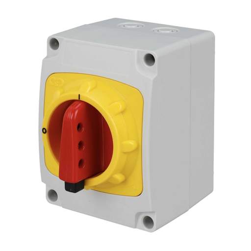 Craig & Derricott 25A 4 Pole Rotary Isolator Switch IP66
