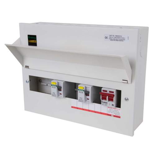 Crabtree Loadstar 10 Way Flexible Dual 80A RCD High Integrity Metal Clad Consumer Unit