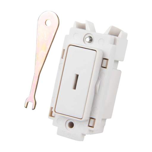 Crabtree 20A Double Pole Grid Key Switch