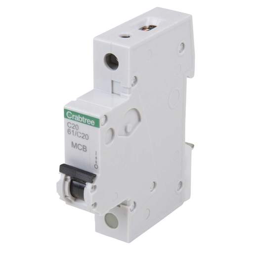 Crabtree Starbreaker 20A Single Pole 6kA C Curve MCB