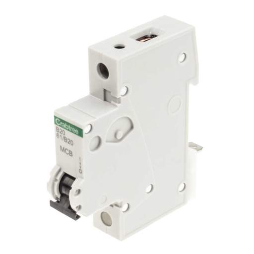 Crabtree Starbreaker 20A Single Pole 6kA B Curve MCB