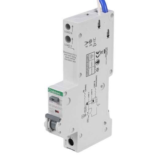 Crabtree Loadstar 40A 1P+N 1 Module C Curve 6kA 30mA Type A RCBO