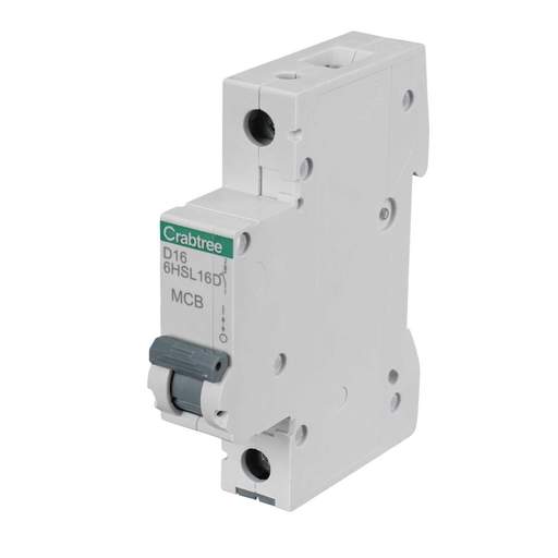 Crabtree 16A Single Pole 10kA D Curve MCB