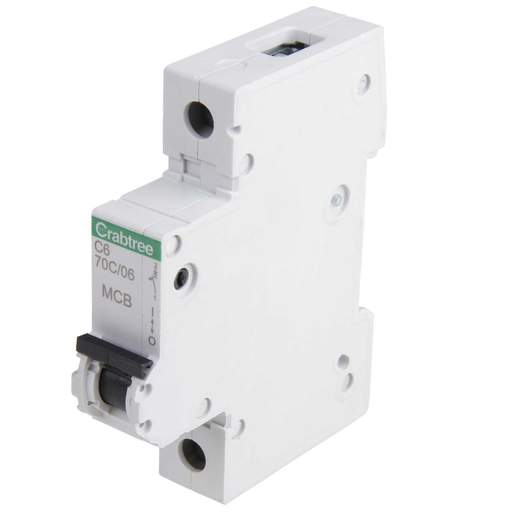 Crabtree Polestar 6A Single Pole 16kA C Curve MCB