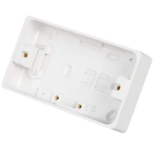 Crabtree 2 Gang 34mm Pattress Back Box White