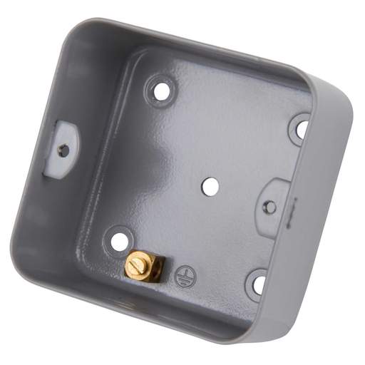 Crabtree 1 and 2 Gang Flush or Surface Metal Back Box with Knockouts