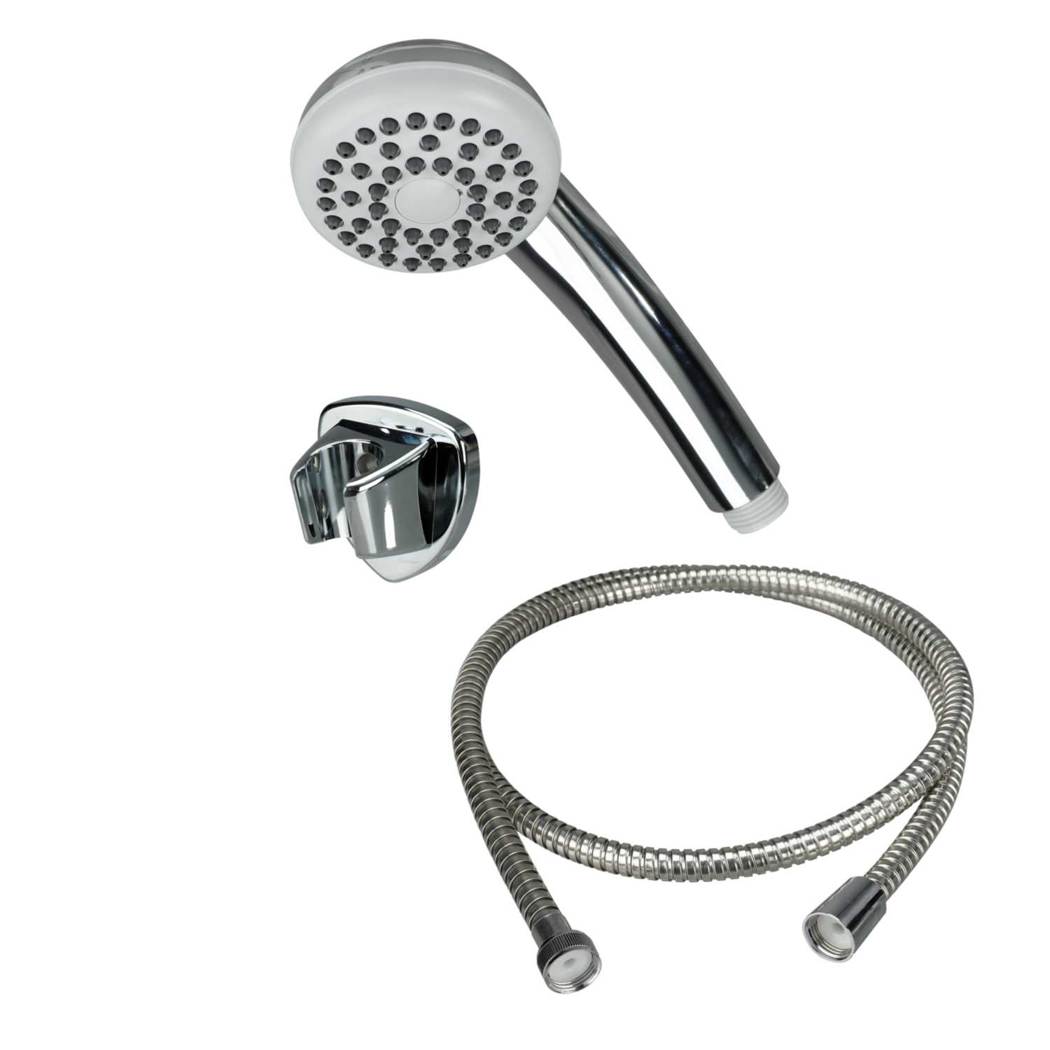 Croydex One Function Shower Set with Hose and Bracket Chrome (AM250641