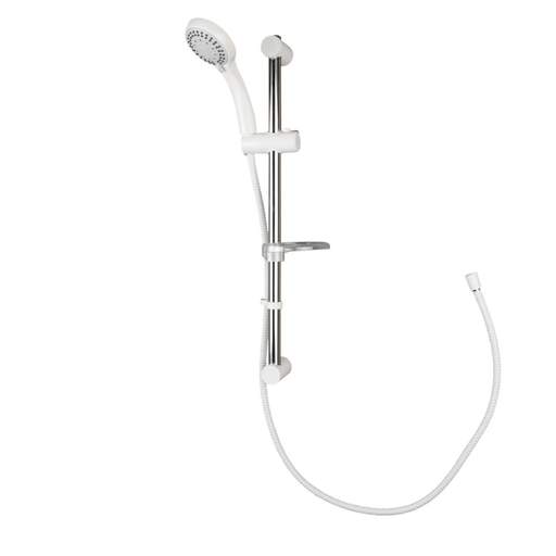 Croydex Five Function Shower Set with Riser Rail White