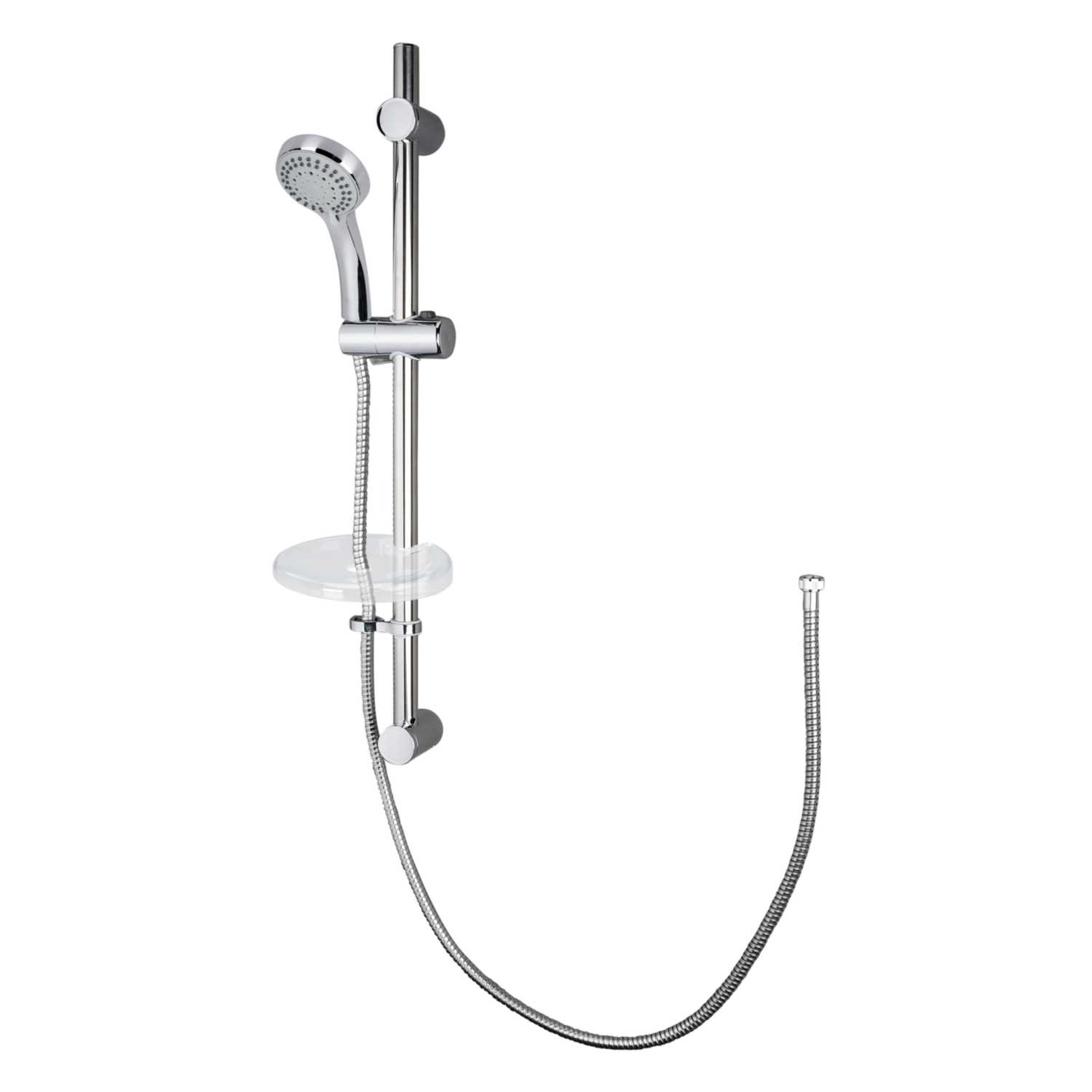 Croydex Five Function Shower Set with Riser Rail Chrome (AM251041) CEF