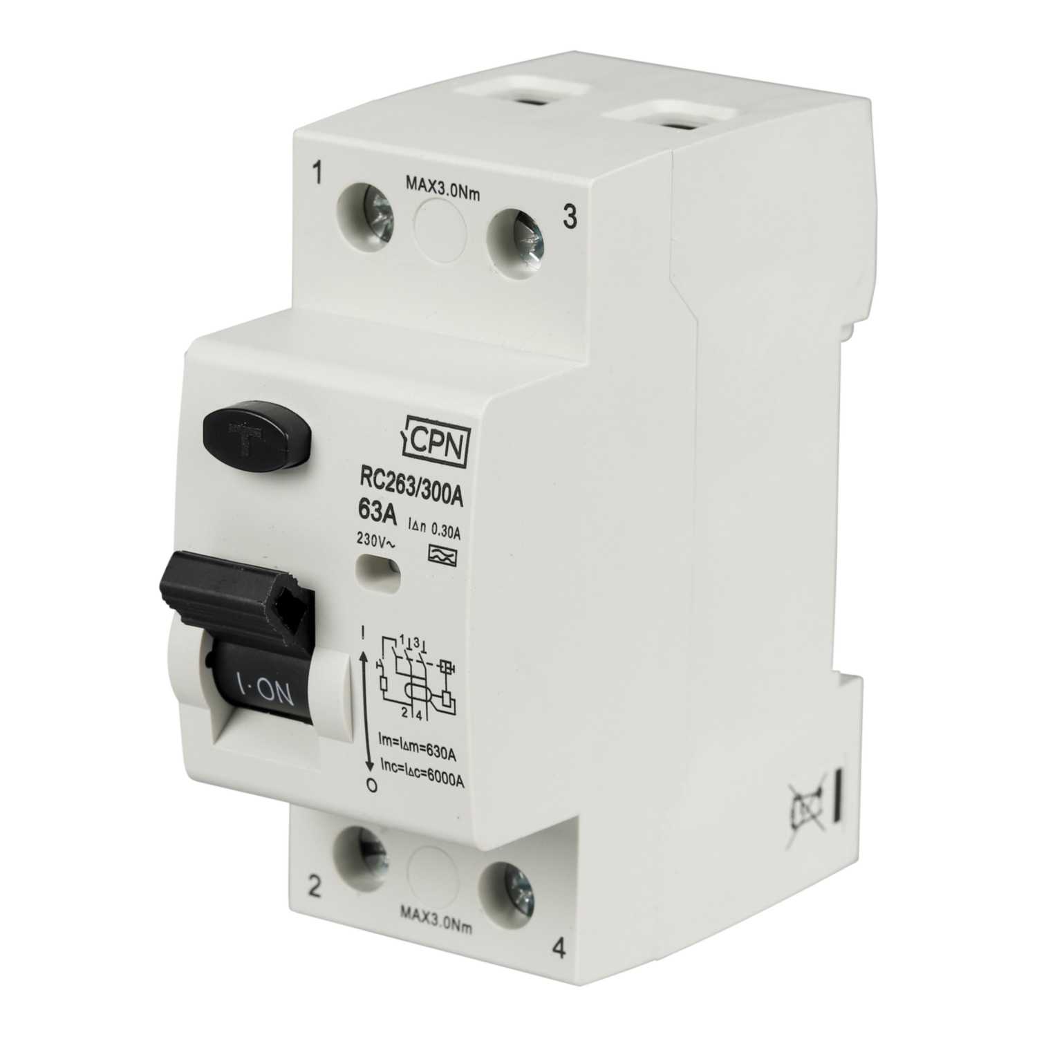 Cudis CPN 63A 2 Pole 300mA Type A RCD (RC263/300A) | CEF
