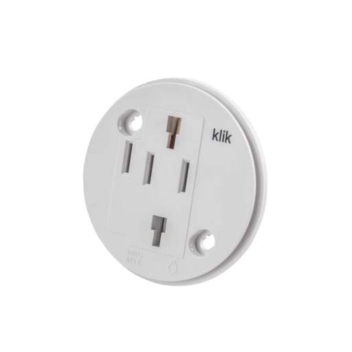 Danlers Circular Socket For Plug-In Ceiling Control White