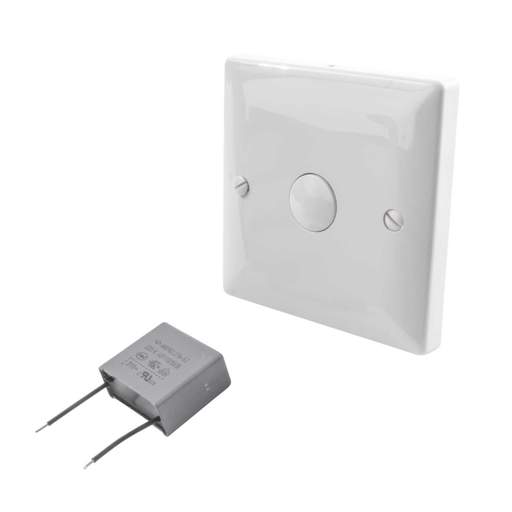 Danlers 2 Wire Plated Time Lag Switch White