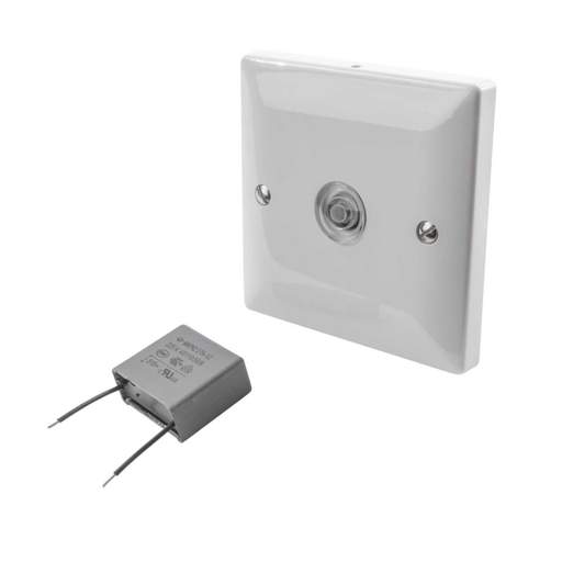 Danlers 2 Wire Plated Time Lag Switch White