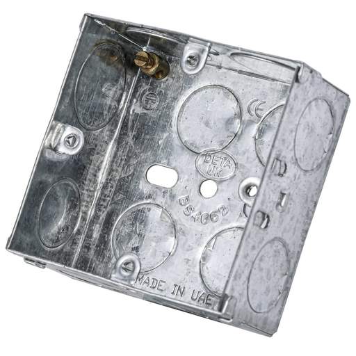 Deta 1 Gang 35mm Flush Metal Knockout Box (Sold in 1's)