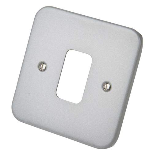 Deta 1 Gang Grid Front Plate Metalclad