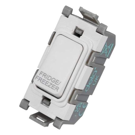 Deta 20A Double Pole Grid Switch marked Fridge Freezer