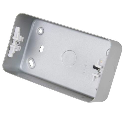 Deta 2 Gang Surface Mounting Box Metal Clad with Knockouts