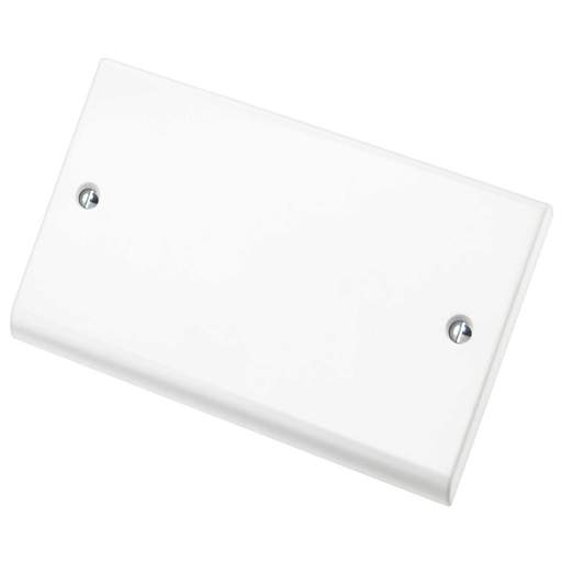 Deta 2 Gang Blank Plate White