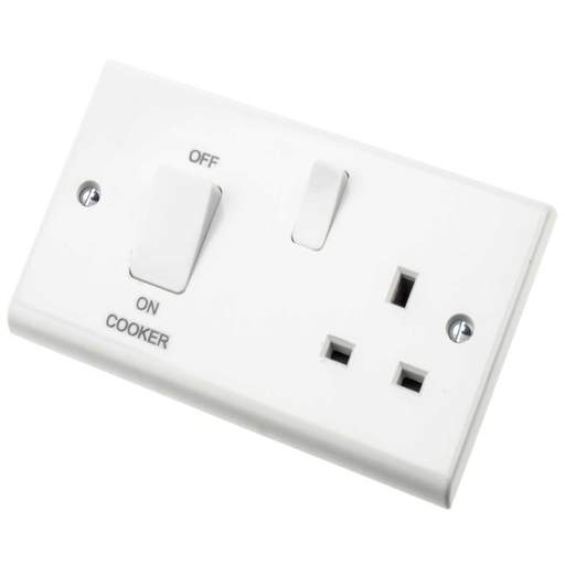 Deta 45A DP Cooker Control Unit with White Rocker White