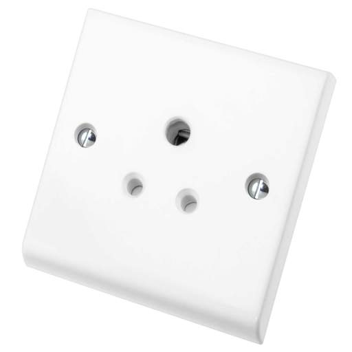 Deta 5A 1 Gang Unswitched Socket White