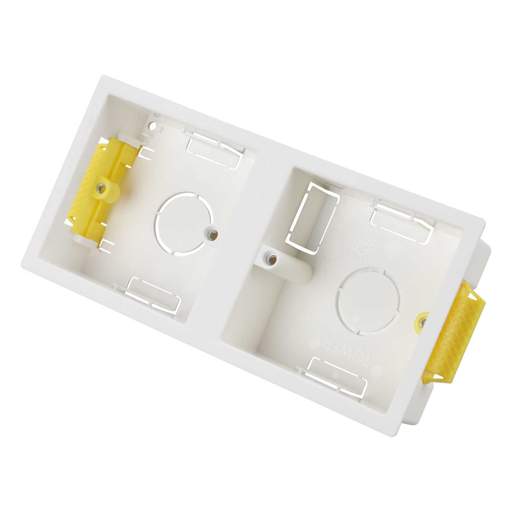Deta Dual 1 Gang 35mm Dry Lining Box White
