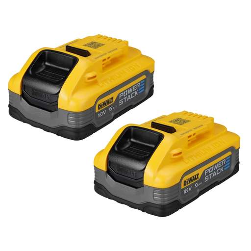DEWALT DCBP518H2-XJ 18V 5.0Ah XR POWERSTACK Battery (2 Pack)
