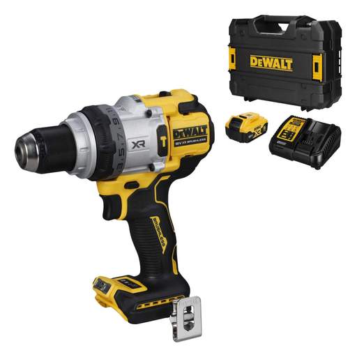 DeWALT DCD1007P1T-GB 18V XR Premium Hammer Drill Driver with 1 x 5.0Ah Battery