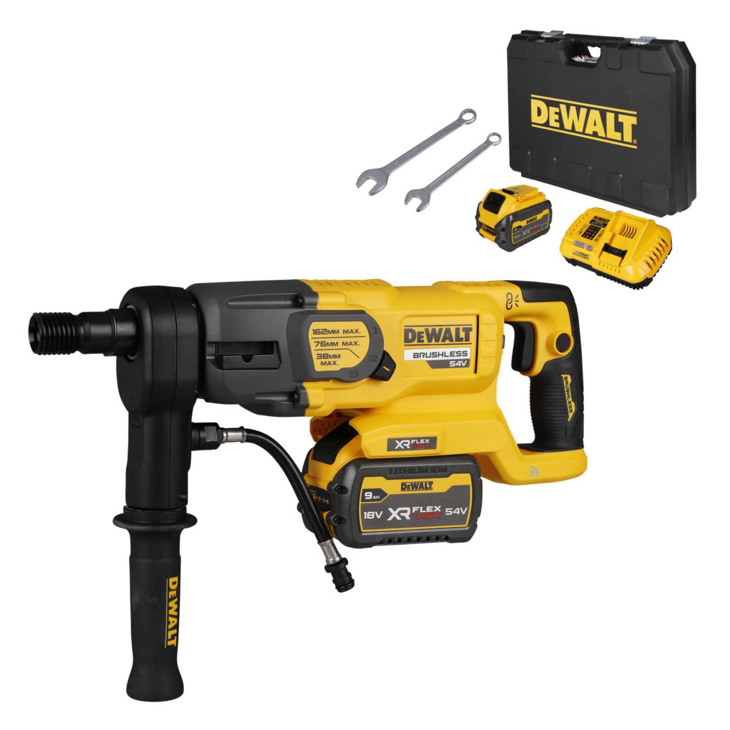 DeWALT DCD150X2-GB 54V XR FLEXVOLT Diamond Core Drill with 2 x 9.0