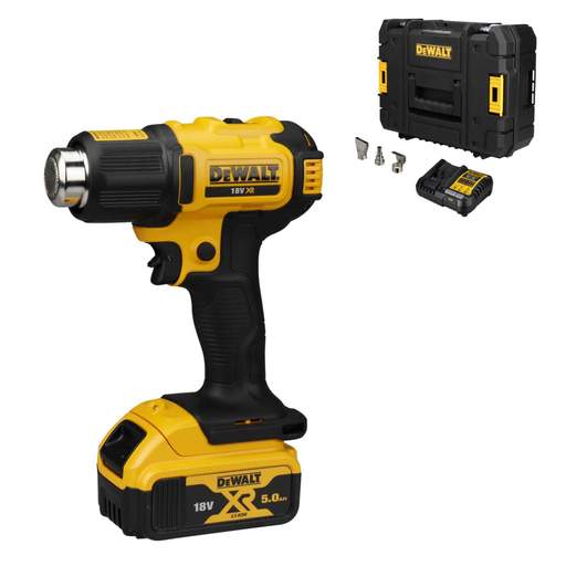 DeWALT DCE530P1GB 18V XR Heat Gun with 1 x 5.0Ah battery (DCE530P1GB