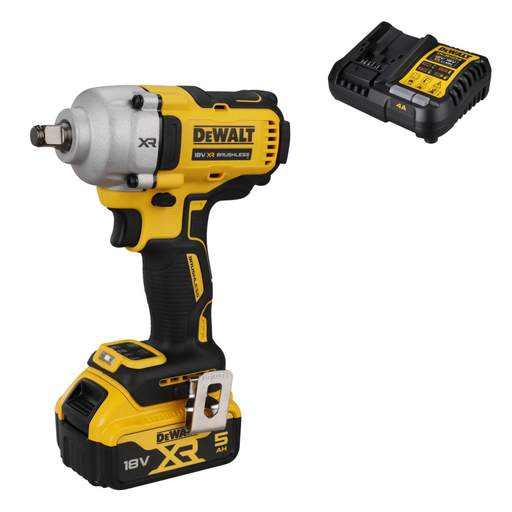 DEWALT DCF891P1-GB 18V XR ½" Impact Wrench with 1 x 5.0Ah Battery