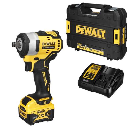 DEWALT DCF901P1-GB 12V XR ½" Brushless Impact Wrench with 1 x 5.0 Ah Battery